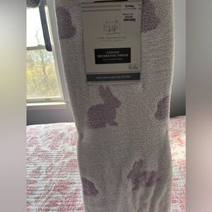 The Farmhouse by Rachel Ashwell Lavender reversible bunny throw